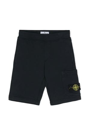 shorts in cotone blu STONE ISLAND KIDS | 801661840V0020